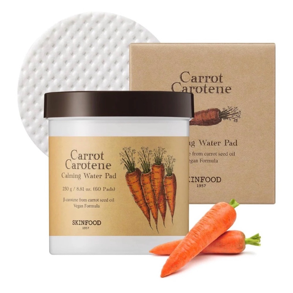SKINFOOD Carrot Carotene Calming Water Pad 60pcs